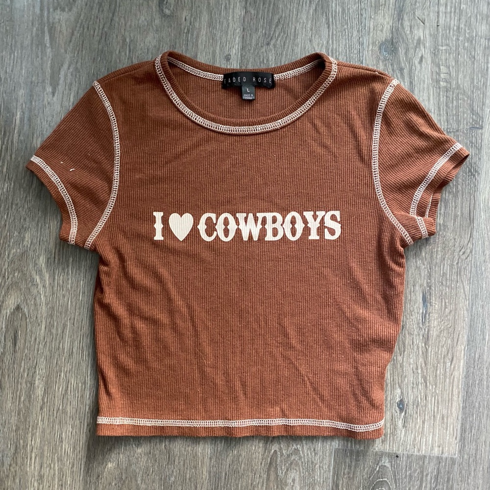 Brown Western Cowboy Baby Tee